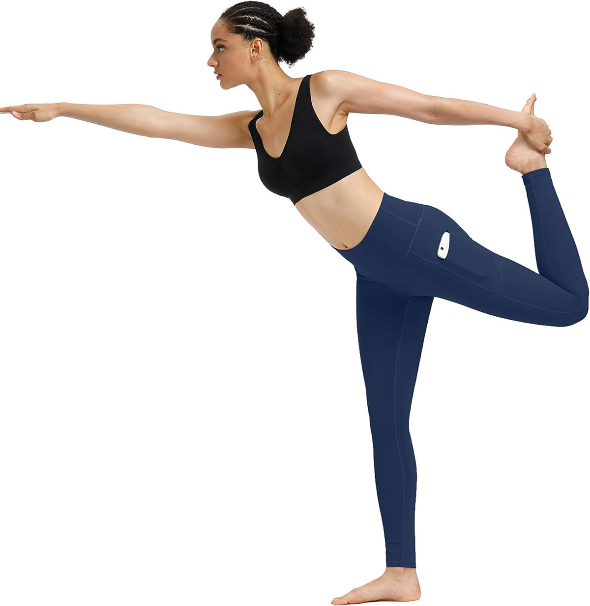 2 Pack High Waist Yoga Pants with Pockets, Tummy Control Workout Running Yoga Leggings for Women
