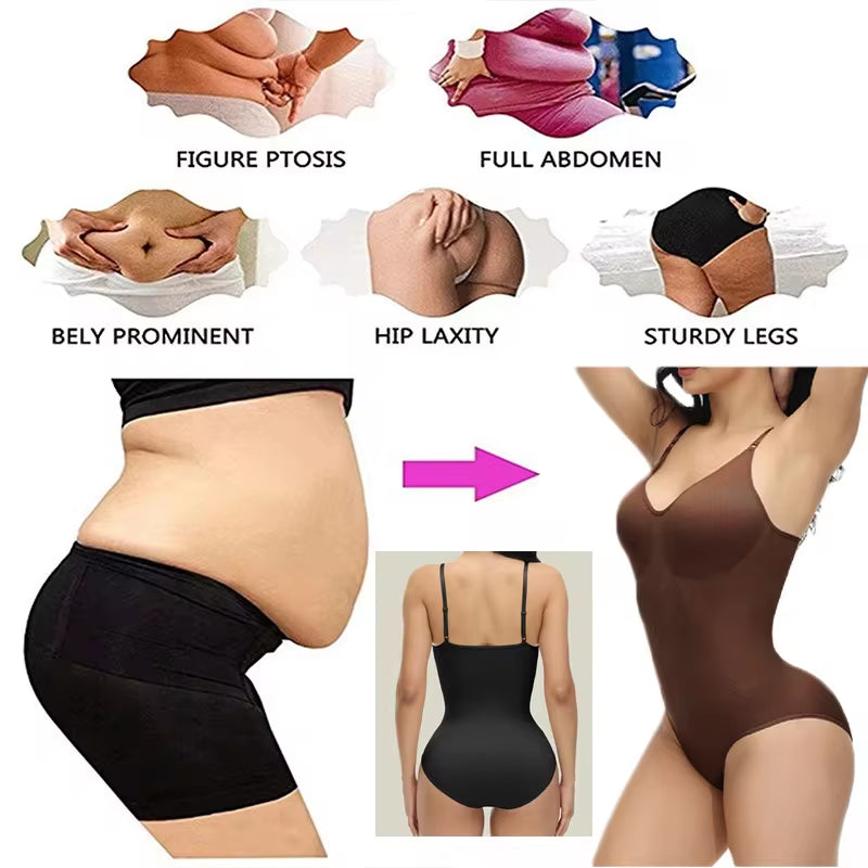Open-Crotch Padded Bodysuit Shapewear